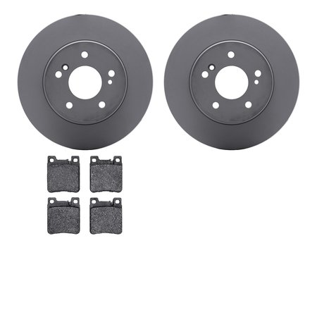 DYNAMIC FRICTION CO 4602-63018, Geospec Rotors with 5000 Euro Ceramic Brake Pads, Silver 4602-63018